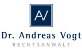 Logo mit dem Text "Dr. Andreas Vogt Rechtsanwalt" und einem stilisierten "A/V" Symbol.