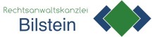 Rechtsanwaltskanzlei Bilstein mit Logo und Name