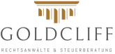 Logo mit Säulensymbol und dem Text "GOLDCLIFF RECHTSANWÄLTE & STEUERBERATUNG"