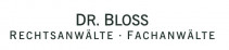 Visitenkarte mit dem Namen "Dr. Bloss", Rechtsanwälte und Fachanwälte, Kanzlei für Wirtschaftsrecht.