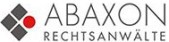 Logo mit dem Text "ABAXON RECHTSANWÄLTE" in Schwarz und Rot.