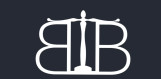 Ein stilisiertes, weißes Symbol, das an ein Insekt oder eine Fliege erinnert, auf dunklem Hintergrund.