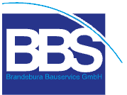 Logo der BrandeBura Bauservice GmbH mit blauer Hintergrundfarbe und weißen Buchstaben.