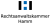 Ein stilisiertes Symbol mit blauen Quadraten und schwarzen Linien, das eine abstrakte Darstellung eines Netzwerks oder einer Verbindung darstellt.
