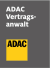 ADAC Vertragsanwalt auf grauem Hintergrund mit ADAC-Logo in Gelb und Schwarz
