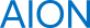 Der Schriftzug "AON" in blauer Farbe.