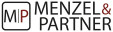 Menzell & Partner Logo mit Text in Schwarz und Rot