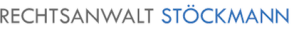 Rechtsanwalt Stöckmann Logo in Schwarz, Weiß und Blau