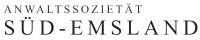 Der Text "Anwaltssozietät Süd-Emslan" in schwarzer Schrift auf transparentem Hintergrund.