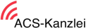 Logo der ACS-Kanzlei mit rotem WLAN-Symbol.