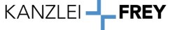 Kanzlei-Frey-Logo mit Schriftzug und Kreuzsymbol