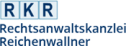 Das Bild zeigt die Buchstaben "RKR" in blauen Kästchen.