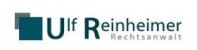 Logo mit dem Text "Ulf Reinheimer Rechtsanwalt" in Blau und Grau