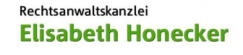 Rechtsanwaltskanzlei mit dem Namen Elisabeth Honecker in grüner Schrift