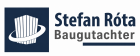 Logo mit einem stilisierten Gebäude und einem Ring, daneben der Text "Stefan Róta Baugutachter".