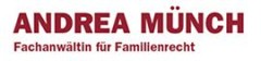 Text: "ANDREA MÜNCH Fachanwältin für Familienrecht"