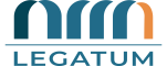 Logo mit stilisierten Brückenbögen und dem Text "LEGATUM" darunter.