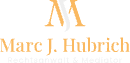 Das Logo zeigt den Schriftzug "Marc J. Hubrich" mit dem Zusatz "Rechtsanwalt & Notar" darunter.