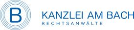 Logo der Kanzlei am Bach mit einem blauen "B" in Kreisen und dem Namen in blauer Schrift.