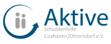 Logo der Schülerhilfe Cuxhaven/Otterndorf e.V. mit einem blauen Kreis, einem schwarzen "ii" und dem Text "Aktive Schülerhilfe Cuxhaven/Otterndorf e.V."