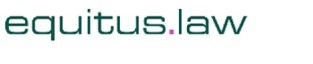 Logo mit dem Text "equitus.law" in grüner Schrift.