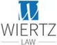 Das Logo von Wiertz Law, bestehend aus einem stilisierten blauen "W" und dem Schriftzug "WIERTZ LAW" darunter.