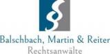 Logo mit blauer Welle und dem Text "Balsbach, Martin & Reiter Rechtsanwälte"