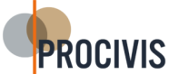 Drei überlappende Kreise in Grau- und Beigetönen mit einem vertikalen orangefarbenen Strich und dem schwarzen Text "PROCIVIS" daneben.