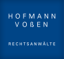 Hofmann Vosen Rechtsanwälte Logo auf blauem Hintergrund
